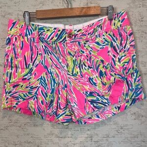 Lilly Pulitzer Multicolor Abstract Print Shorts - Pink, Blue, Green, Yellow